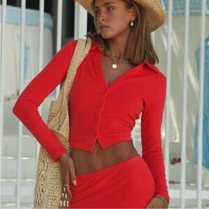 NEW Araminta James BAILEY LONG SLEEVE CORALT Terry NWT